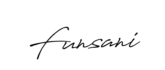 Funsani stylish signature style. Best Handwritten Sign (Antro_Vectra_Bolder) for my name. Handwritten Signature Collection Ideas for my name Funsani. Funsani signature style 7 images and pictures png