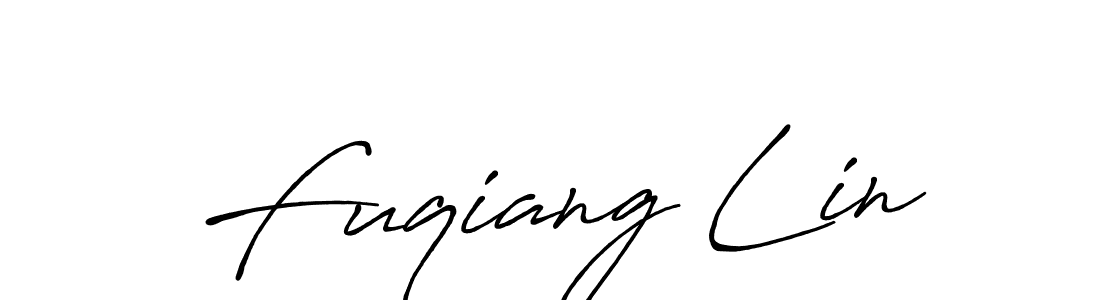 This is the best signature style for the Fuqiang Lin name. Also you like these signature font (Antro_Vectra_Bolder). Mix name signature. Fuqiang Lin signature style 7 images and pictures png
