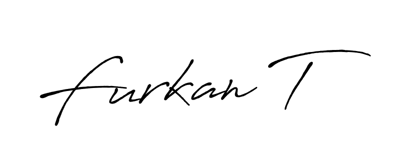 Design your own signature with our free online signature maker. With this signature software, you can create a handwritten (Antro_Vectra_Bolder) signature for name Furkan T. Furkan T signature style 7 images and pictures png