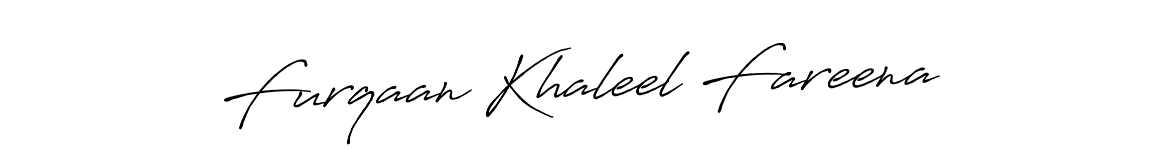 Design your own signature with our free online signature maker. With this signature software, you can create a handwritten (Antro_Vectra_Bolder) signature for name Furqaan Khaleel Fareena. Furqaan Khaleel Fareena signature style 7 images and pictures png