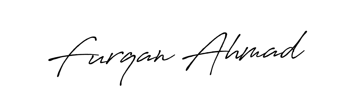 Furqan Ahmad stylish signature style. Best Handwritten Sign (Antro_Vectra_Bolder) for my name. Handwritten Signature Collection Ideas for my name Furqan Ahmad. Furqan Ahmad signature style 7 images and pictures png