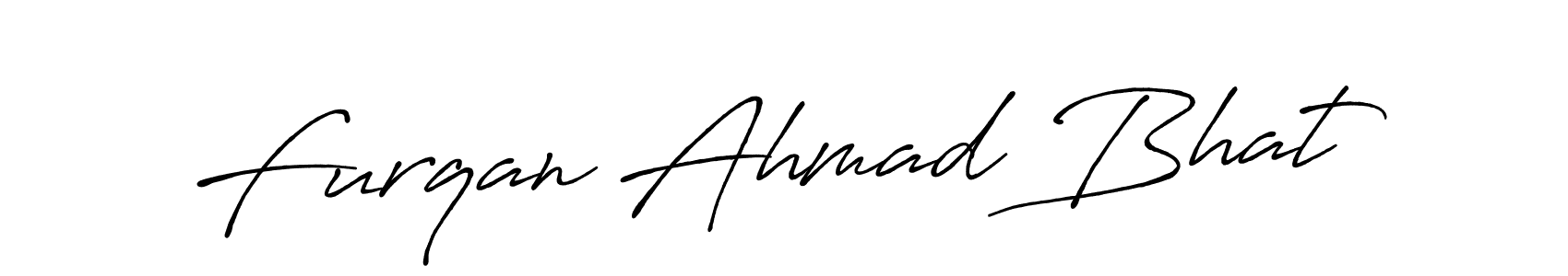 How to make Furqan Ahmad Bhat name signature. Use Antro_Vectra_Bolder style for creating short signs online. This is the latest handwritten sign. Furqan Ahmad Bhat signature style 7 images and pictures png