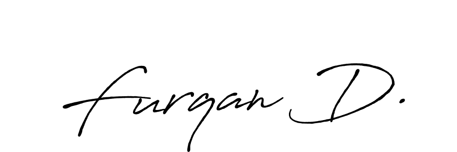 Create a beautiful signature design for name Furqan D.. With this signature (Antro_Vectra_Bolder) fonts, you can make a handwritten signature for free. Furqan D. signature style 7 images and pictures png