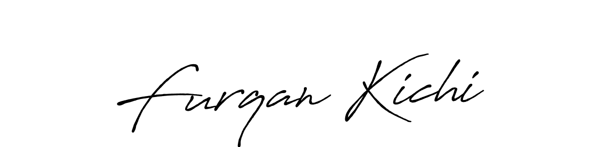 How to make Furqan Kichi name signature. Use Antro_Vectra_Bolder style for creating short signs online. This is the latest handwritten sign. Furqan Kichi signature style 7 images and pictures png