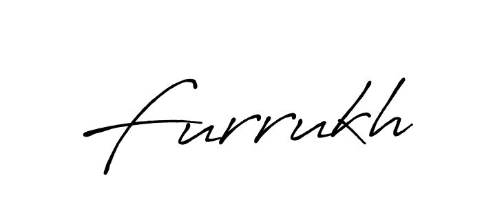 How to make Furrukh name signature. Use Antro_Vectra_Bolder style for creating short signs online. This is the latest handwritten sign. Furrukh signature style 7 images and pictures png