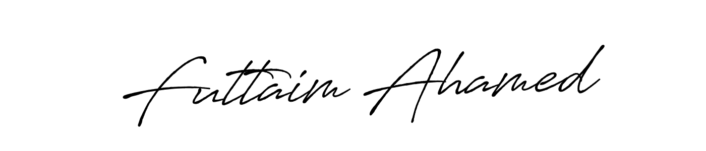 Design your own signature with our free online signature maker. With this signature software, you can create a handwritten (Antro_Vectra_Bolder) signature for name Futtaim Ahamed. Futtaim Ahamed signature style 7 images and pictures png