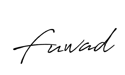 Use a signature maker to create a handwritten signature online. With this signature software, you can design (Antro_Vectra_Bolder) your own signature for name Fuwad. Fuwad signature style 7 images and pictures png