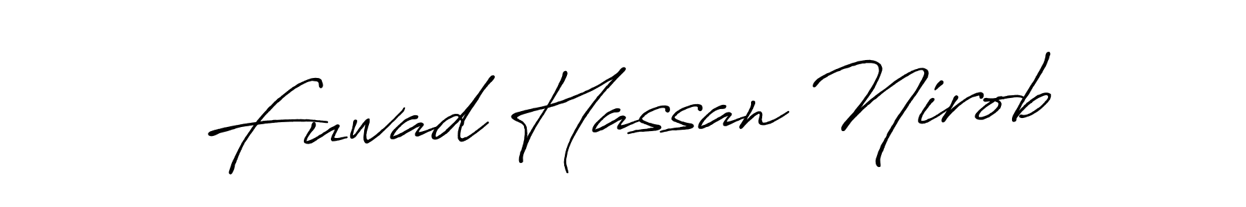 Antro_Vectra_Bolder is a professional signature style that is perfect for those who want to add a touch of class to their signature. It is also a great choice for those who want to make their signature more unique. Get Fuwad Hassan Nirob name to fancy signature for free. Fuwad Hassan Nirob signature style 7 images and pictures png