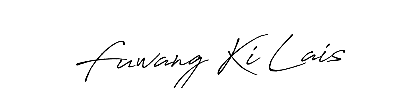 Make a beautiful signature design for name Fuwang Ki Lais. With this signature (Antro_Vectra_Bolder) style, you can create a handwritten signature for free. Fuwang Ki Lais signature style 7 images and pictures png