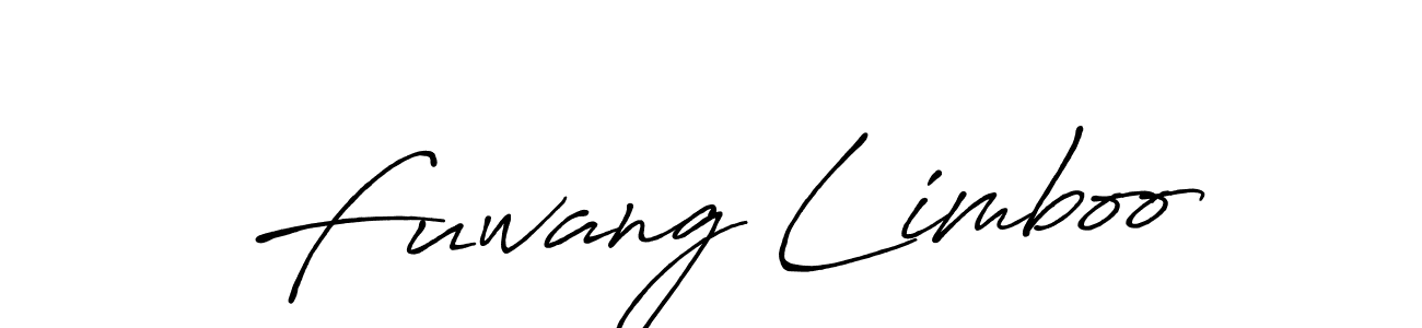 Create a beautiful signature design for name Fuwang Limboo. With this signature (Antro_Vectra_Bolder) fonts, you can make a handwritten signature for free. Fuwang Limboo signature style 7 images and pictures png