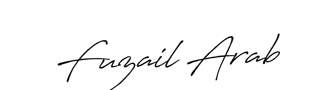 How to make Fuzail Arab name signature. Use Antro_Vectra_Bolder style for creating short signs online. This is the latest handwritten sign. Fuzail Arab signature style 7 images and pictures png