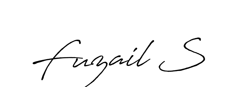 Create a beautiful signature design for name Fuzail S. With this signature (Antro_Vectra_Bolder) fonts, you can make a handwritten signature for free. Fuzail S signature style 7 images and pictures png