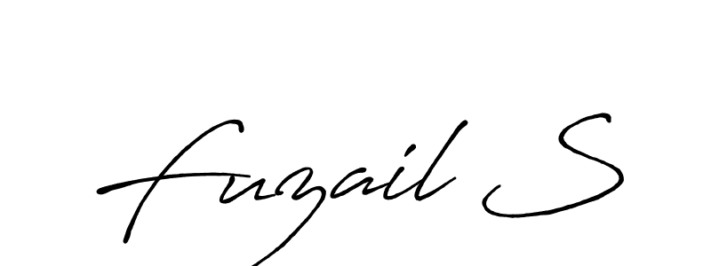 How to make Fuzail S signature? Antro_Vectra_Bolder is a professional autograph style. Create handwritten signature for Fuzail S name. Fuzail S signature style 7 images and pictures png