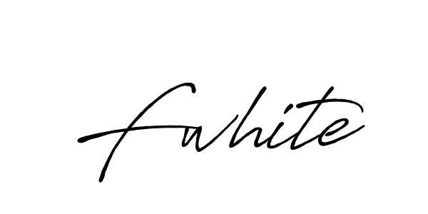 The best way (Antro_Vectra_Bolder) to make a short signature is to pick only two or three words in your name. The name Fwhite include a total of six letters. For converting this name. Fwhite signature style 7 images and pictures png