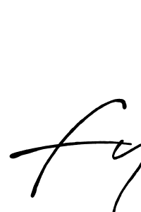 Fy stylish signature style. Best Handwritten Sign (Antro_Vectra_Bolder) for my name. Handwritten Signature Collection Ideas for my name Fy. Fy signature style 7 images and pictures png