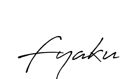 if you are searching for the best signature style for your name Fyaku. so please give up your signature search. here we have designed multiple signature styles  using Antro_Vectra_Bolder. Fyaku signature style 7 images and pictures png