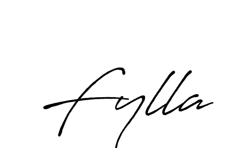 Design your own signature with our free online signature maker. With this signature software, you can create a handwritten (Antro_Vectra_Bolder) signature for name Fylla. Fylla signature style 7 images and pictures png