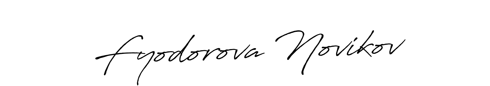 Design your own signature with our free online signature maker. With this signature software, you can create a handwritten (Antro_Vectra_Bolder) signature for name Fyodorova Novikov. Fyodorova Novikov signature style 7 images and pictures png