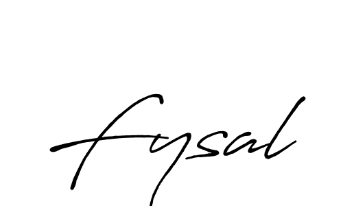 Fysal stylish signature style. Best Handwritten Sign (Antro_Vectra_Bolder) for my name. Handwritten Signature Collection Ideas for my name Fysal. Fysal signature style 7 images and pictures png