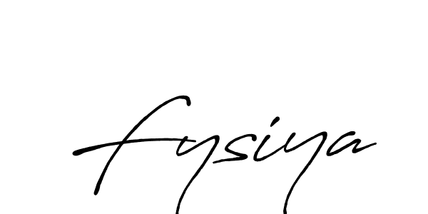 Make a beautiful signature design for name Fysiya. With this signature (Antro_Vectra_Bolder) style, you can create a handwritten signature for free. Fysiya signature style 7 images and pictures png