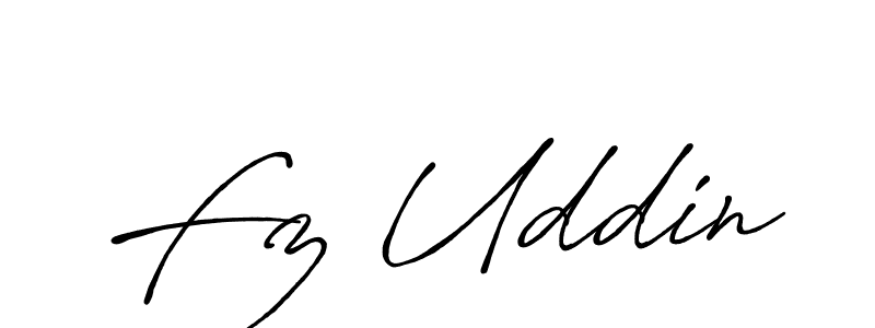 How to make Fz Uddin signature? Antro_Vectra_Bolder is a professional autograph style. Create handwritten signature for Fz Uddin name. Fz Uddin signature style 7 images and pictures png
