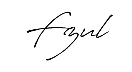 Create your official email sign-off with Fzul name in Antro_Vectra_Bolder style. Crisp, clean, and perfectly legible across all screens. Fzul signature style 7 images and pictures png
