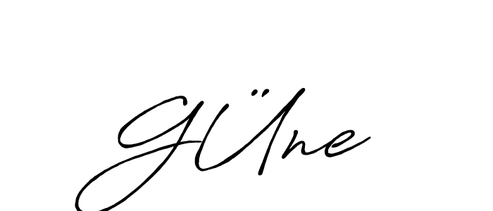 Use a signature maker to create a handwritten signature online. With this signature software, you can design (Antro_Vectra_Bolder) your own signature for name GÜneŞ. GÜneŞ signature style 7 images and pictures png