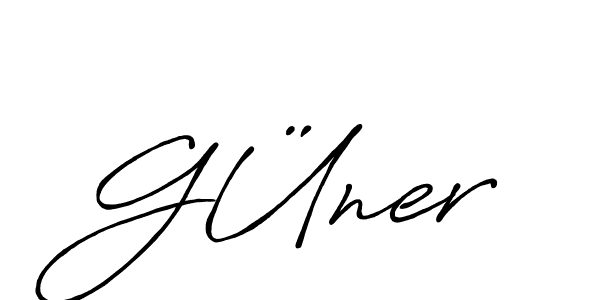 Make a beautiful signature design for name GÜner. With this signature (Antro_Vectra_Bolder) style, you can create a handwritten signature for free. GÜner signature style 7 images and pictures png