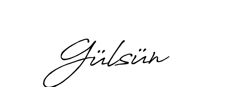 Antro_Vectra_Bolder is a professional signature style that is perfect for those who want to add a touch of class to their signature. It is also a great choice for those who want to make their signature more unique. Get Gülsün name to fancy signature for free. Gülsün signature style 7 images and pictures png