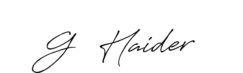It looks lik you need a new signature style for name G   Haider. Design unique handwritten (Antro_Vectra_Bolder) signature with our free signature maker in just a few clicks. G   Haider signature style 7 images and pictures png