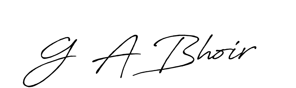 Design your own signature with our free online signature maker. With this signature software, you can create a handwritten (Antro_Vectra_Bolder) signature for name G  A Bhoir. G  A Bhoir signature style 7 images and pictures png