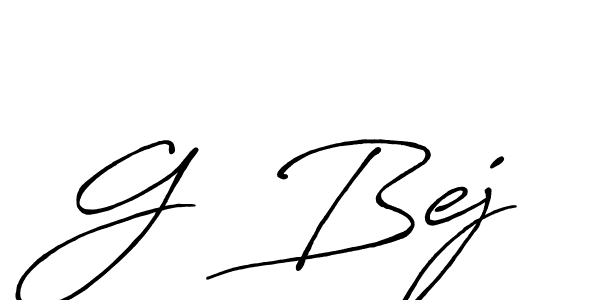 Design your own signature with our free online signature maker. With this signature software, you can create a handwritten (Antro_Vectra_Bolder) signature for name G  Bej. G  Bej signature style 7 images and pictures png