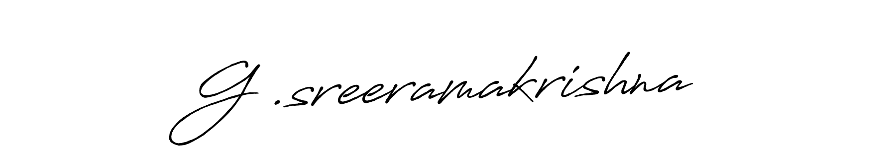 Make a beautiful signature design for name G .sreeramakrishna. With this signature (Antro_Vectra_Bolder) style, you can create a handwritten signature for free. G .sreeramakrishna signature style 7 images and pictures png