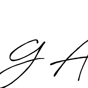 The best way (Antro_Vectra_Bolder) to make a short signature is to pick only two or three words in your name. The name G A include a total of six letters. For converting this name. G A signature style 7 images and pictures png