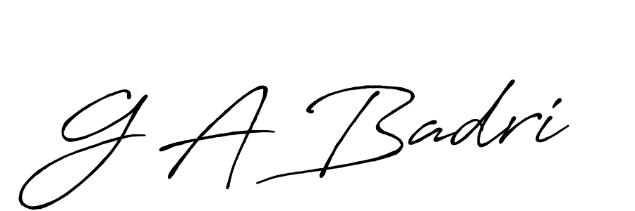 Once you've used our free online signature maker to create your best signature Antro_Vectra_Bolder style, it's time to enjoy all of the benefits that G A Badri name signing documents. G A Badri signature style 7 images and pictures png