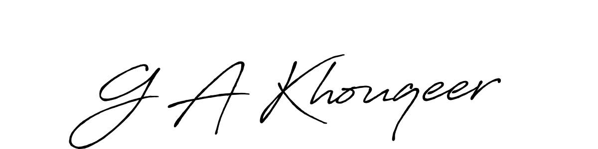 You should practise on your own different ways (Antro_Vectra_Bolder) to write your name (G A Khouqeer) in signature. don't let someone else do it for you. G A Khouqeer signature style 7 images and pictures png