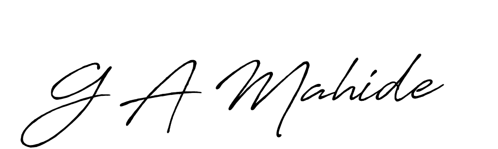 Design your own signature with our free online signature maker. With this signature software, you can create a handwritten (Antro_Vectra_Bolder) signature for name G A Mahide. G A Mahide signature style 7 images and pictures png