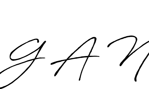How to make G A N signature? Antro_Vectra_Bolder is a professional autograph style. Create handwritten signature for G A N name. G A N signature style 7 images and pictures png