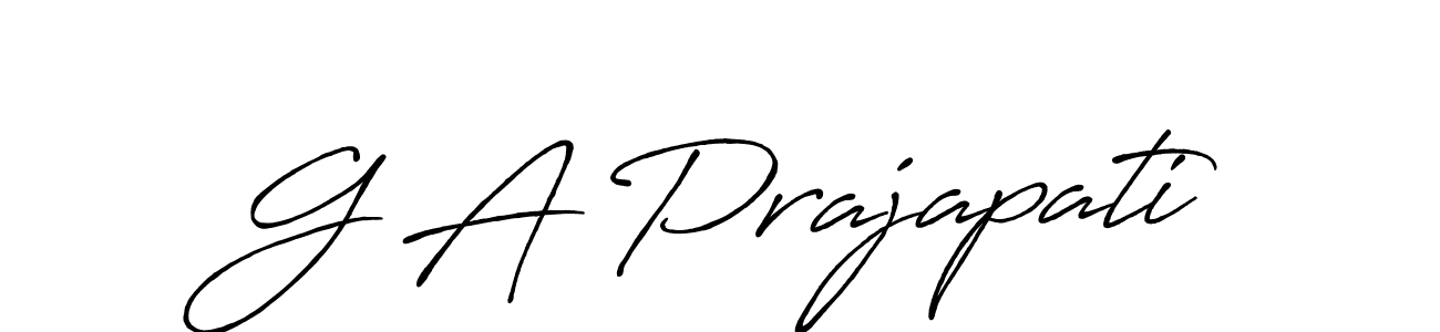 The best way (Antro_Vectra_Bolder) to make a short signature is to pick only two or three words in your name. The name G A Prajapati include a total of six letters. For converting this name. G A Prajapati signature style 7 images and pictures png
