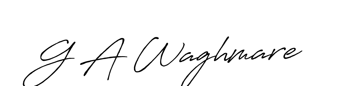 Design your own signature with our free online signature maker. With this signature software, you can create a handwritten (Antro_Vectra_Bolder) signature for name G A Waghmare. G A Waghmare signature style 7 images and pictures png