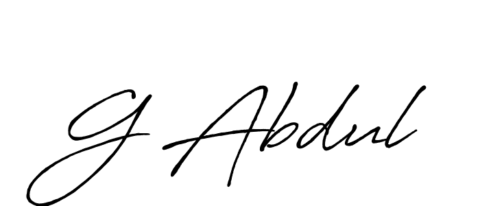 Make a beautiful signature design for name G Abdul. With this signature (Antro_Vectra_Bolder) style, you can create a handwritten signature for free. G Abdul signature style 7 images and pictures png