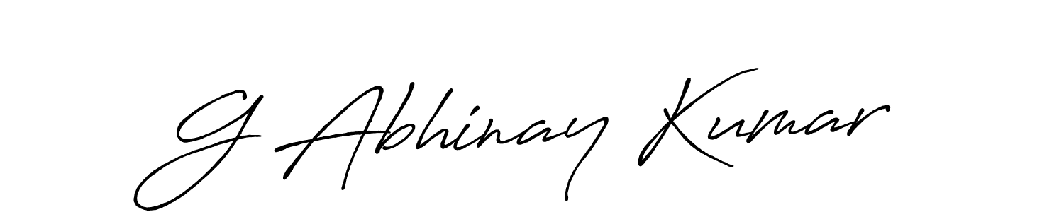 Design your own signature with our free online signature maker. With this signature software, you can create a handwritten (Antro_Vectra_Bolder) signature for name G Abhinay Kumar. G Abhinay Kumar signature style 7 images and pictures png