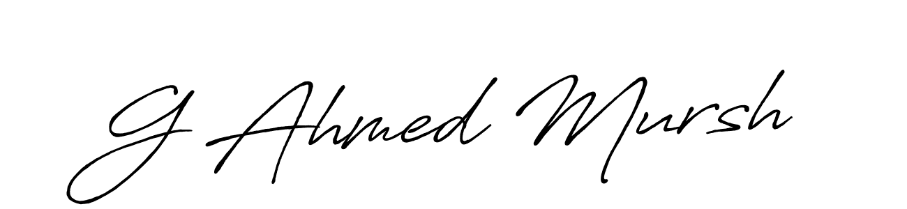 This is the best signature style for the G Ahmed Mursh name. Also you like these signature font (Antro_Vectra_Bolder). Mix name signature. G Ahmed Mursh signature style 7 images and pictures png