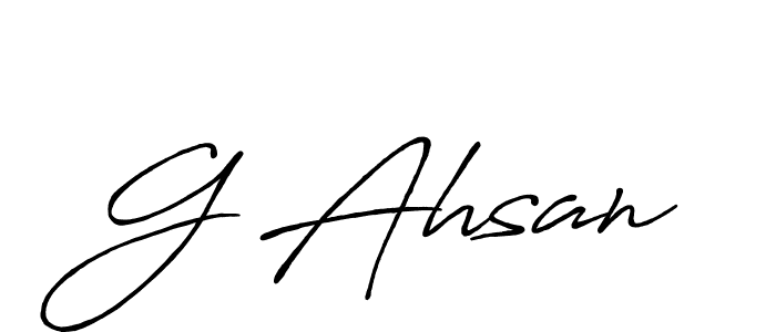 Make a beautiful signature design for name G Ahsan. Use this online signature maker to create a handwritten signature for free. G Ahsan signature style 7 images and pictures png