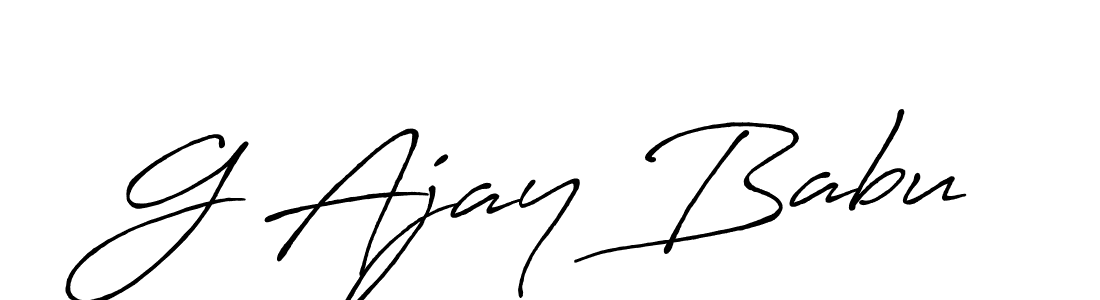 Use a signature maker to create a handwritten signature online. With this signature software, you can design (Antro_Vectra_Bolder) your own signature for name G Ajay Babu. G Ajay Babu signature style 7 images and pictures png