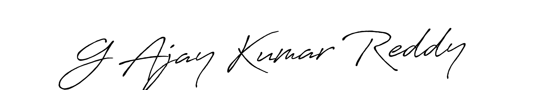 How to make G Ajay Kumar Reddy name signature. Use Antro_Vectra_Bolder style for creating short signs online. This is the latest handwritten sign. G Ajay Kumar Reddy signature style 7 images and pictures png