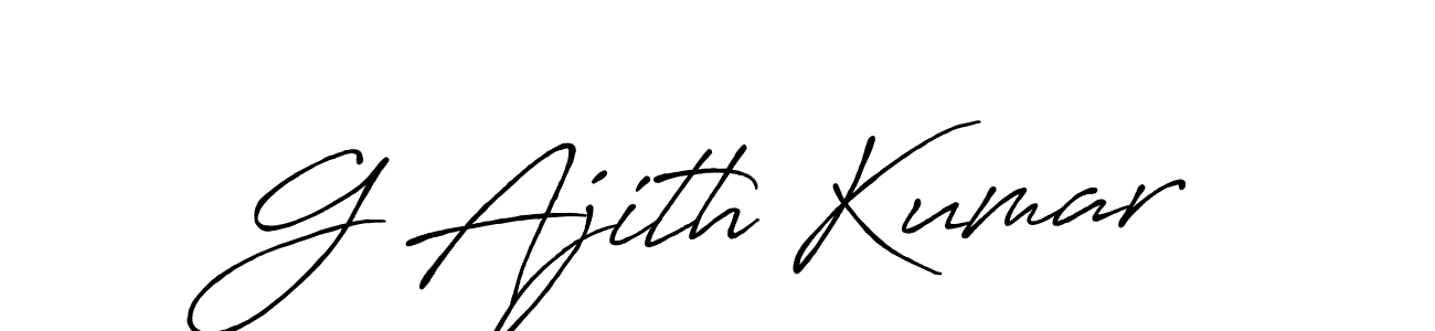 How to make G Ajith Kumar signature? Antro_Vectra_Bolder is a professional autograph style. Create handwritten signature for G Ajith Kumar name. G Ajith Kumar signature style 7 images and pictures png