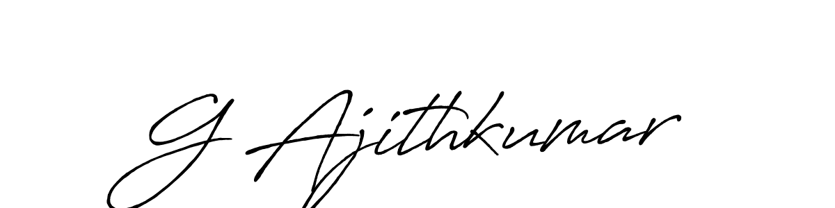 Make a beautiful signature design for name G Ajithkumar. With this signature (Antro_Vectra_Bolder) style, you can create a handwritten signature for free. G Ajithkumar signature style 7 images and pictures png