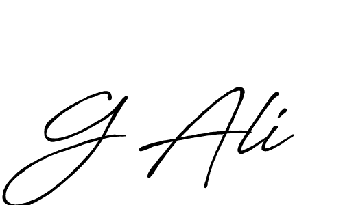 Use a signature maker to create a handwritten signature online. With this signature software, you can design (Antro_Vectra_Bolder) your own signature for name G Ali. G Ali signature style 7 images and pictures png