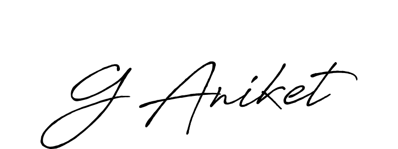 Make a beautiful signature design for name G Aniket. With this signature (Antro_Vectra_Bolder) style, you can create a handwritten signature for free. G Aniket signature style 7 images and pictures png